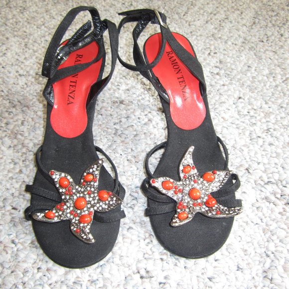 Ramon Tenza Ankle Strap Red Starfish Heel - Picture 11 of 12